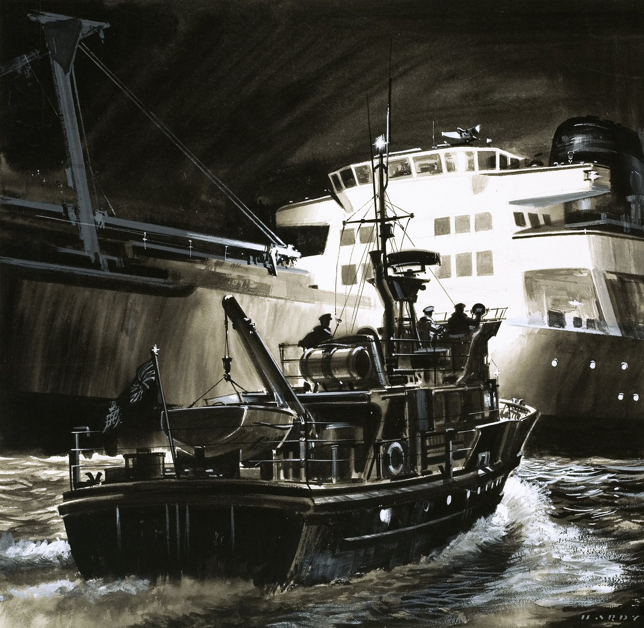 Det brittiska sättet att leva: Den brittiska kustbevakningens skattebåtar av Wilf (20th century) Hardy
