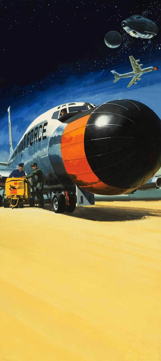Oidentifierat flygplan med stor nos av Wilf (20th century) Hardy