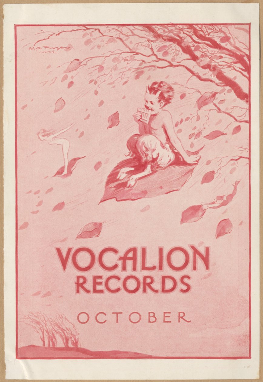 Vocalion Records Bulletin, 1920-talet av Wilfred Fryer, Curtis Advertising Agency
