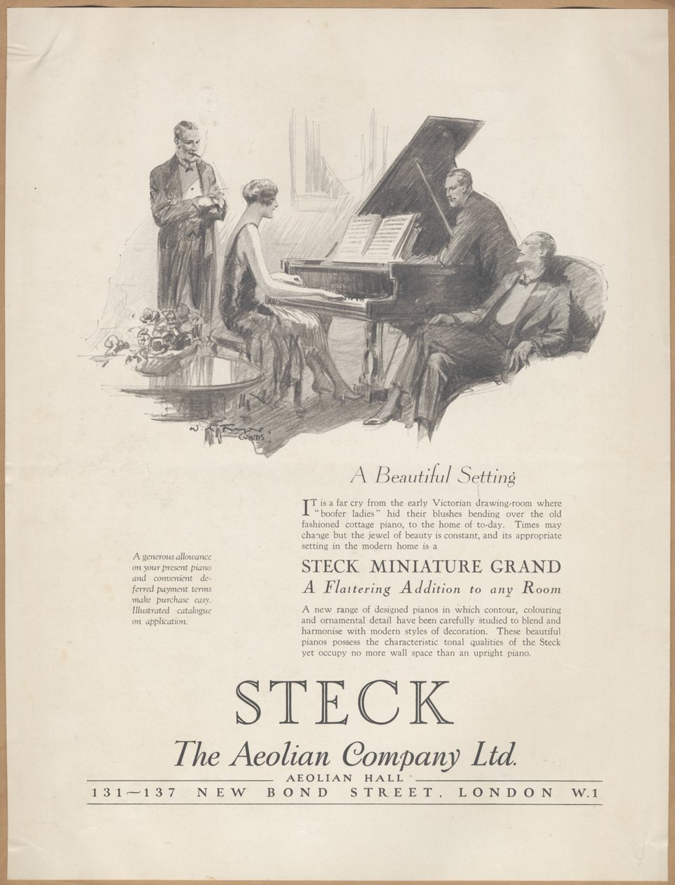 Aeolian Company Pianolas, 1920-talet av Wilfred Fryer