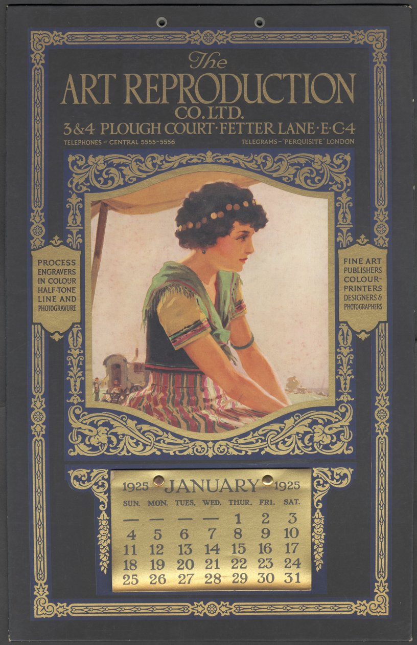 The Art Reproduction Company kalender, 1925 av Wilfred Fryer