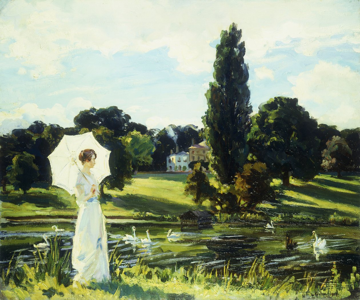 Lynne Fontanne vid Themsen av Wilfred Gabriel de Glehn