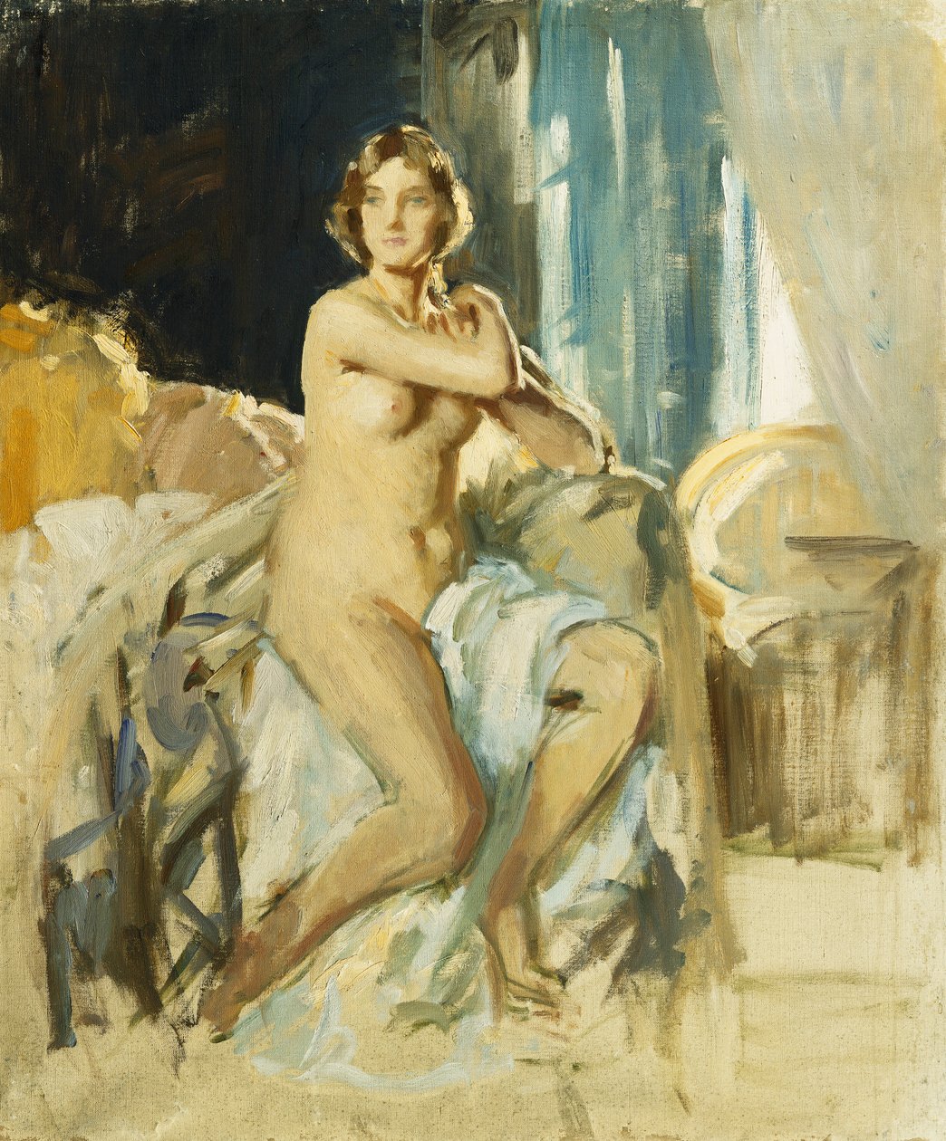 Studera för The Mirror av Wilfred Gabriel de Glehn