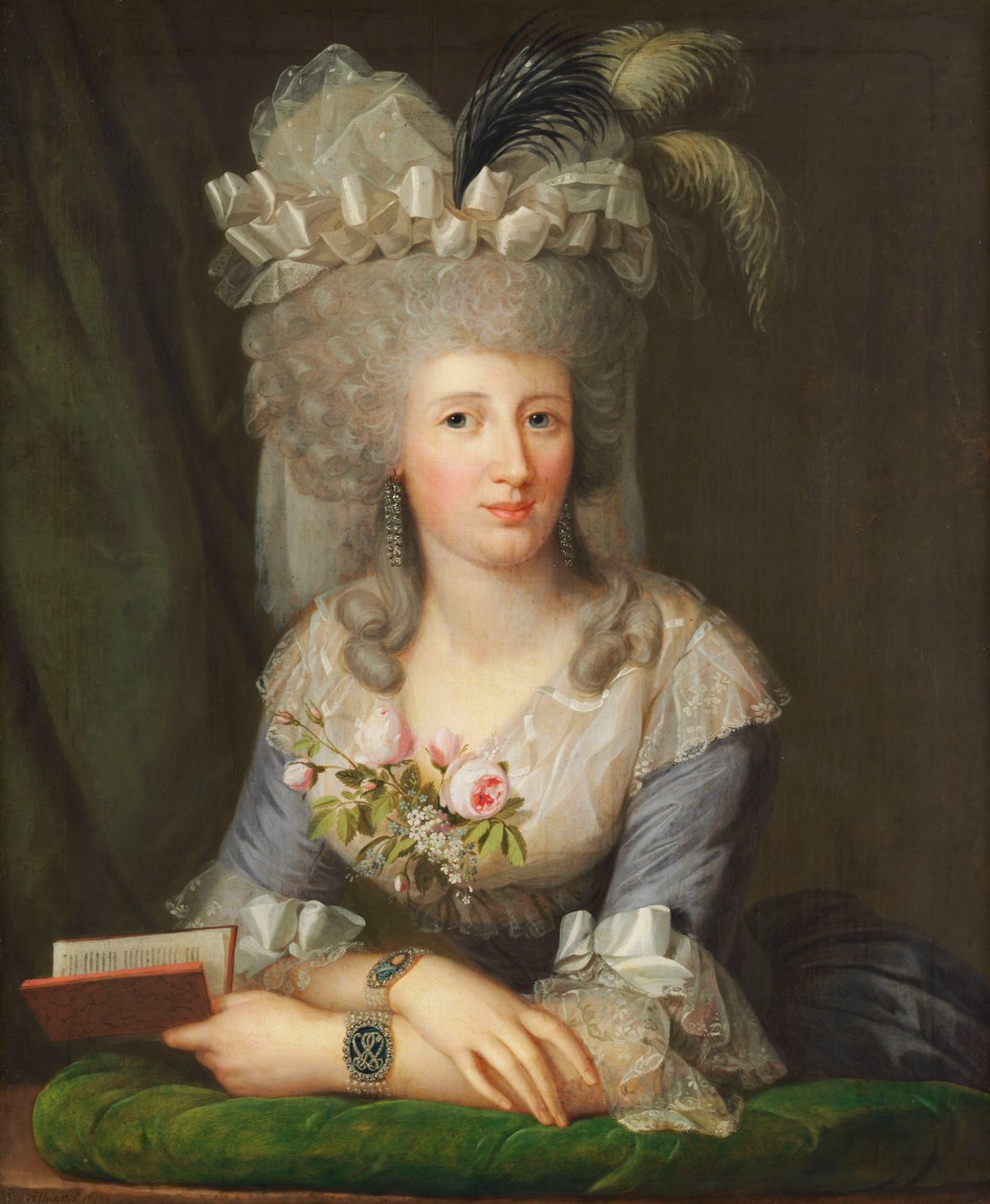 Portrait of Karoline von Schlotheim (1766-1847) av Wilhelm Böttner