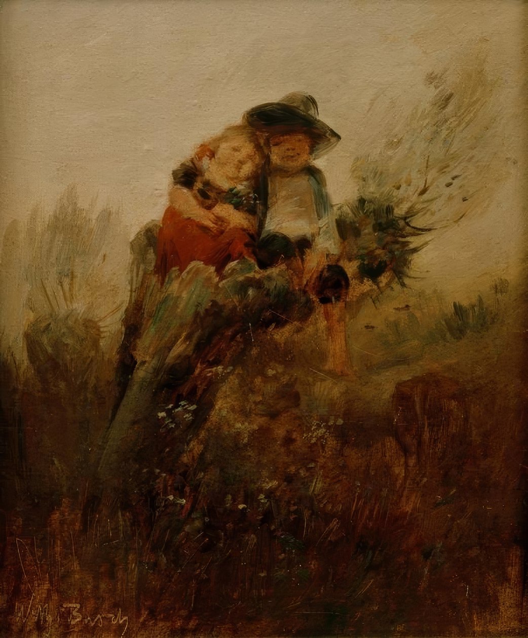 Barn på pilstubben (Syskonen) av Wilhelm Busch