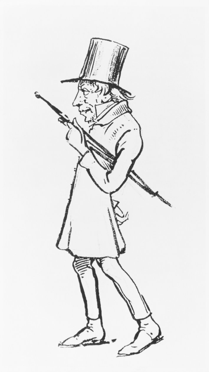 Karikatyr av Søren Aabye Kierkegaard av Wilhelm Marstrand