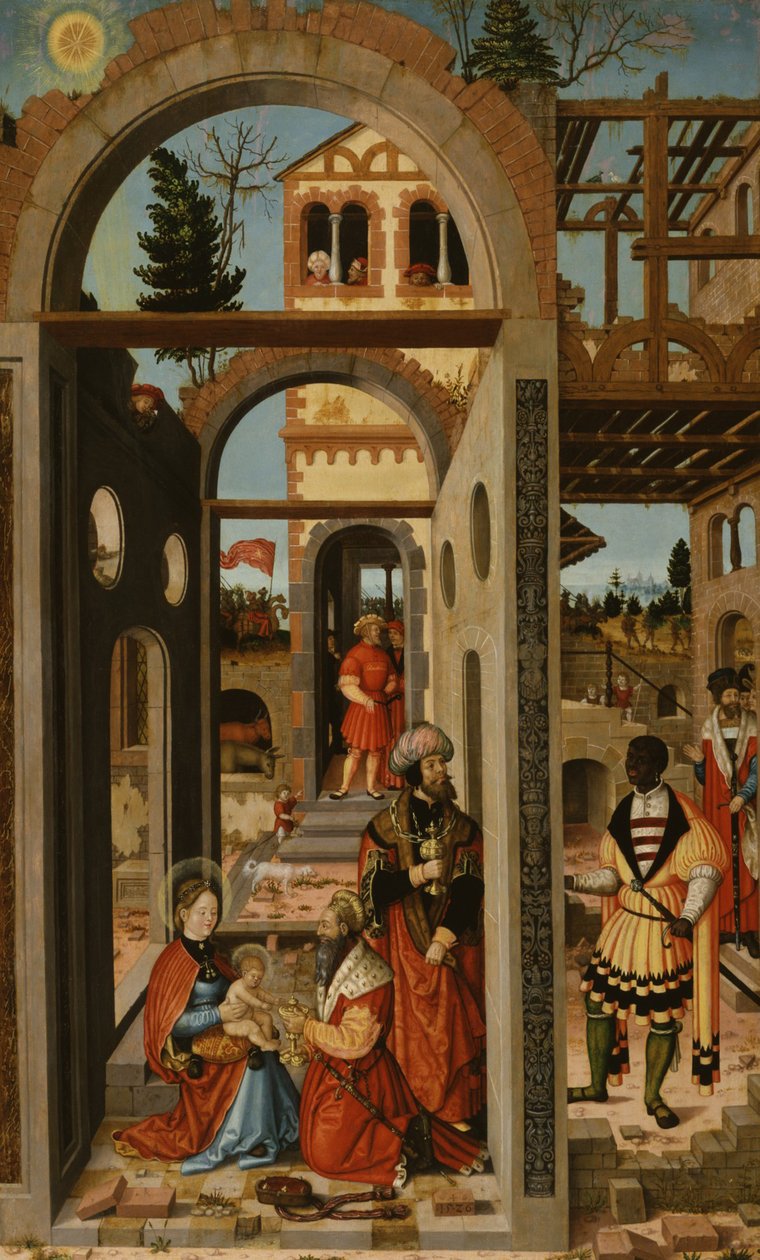 Tillbedjan av de tre kungarna, 1526 av Wilhelm Stetter