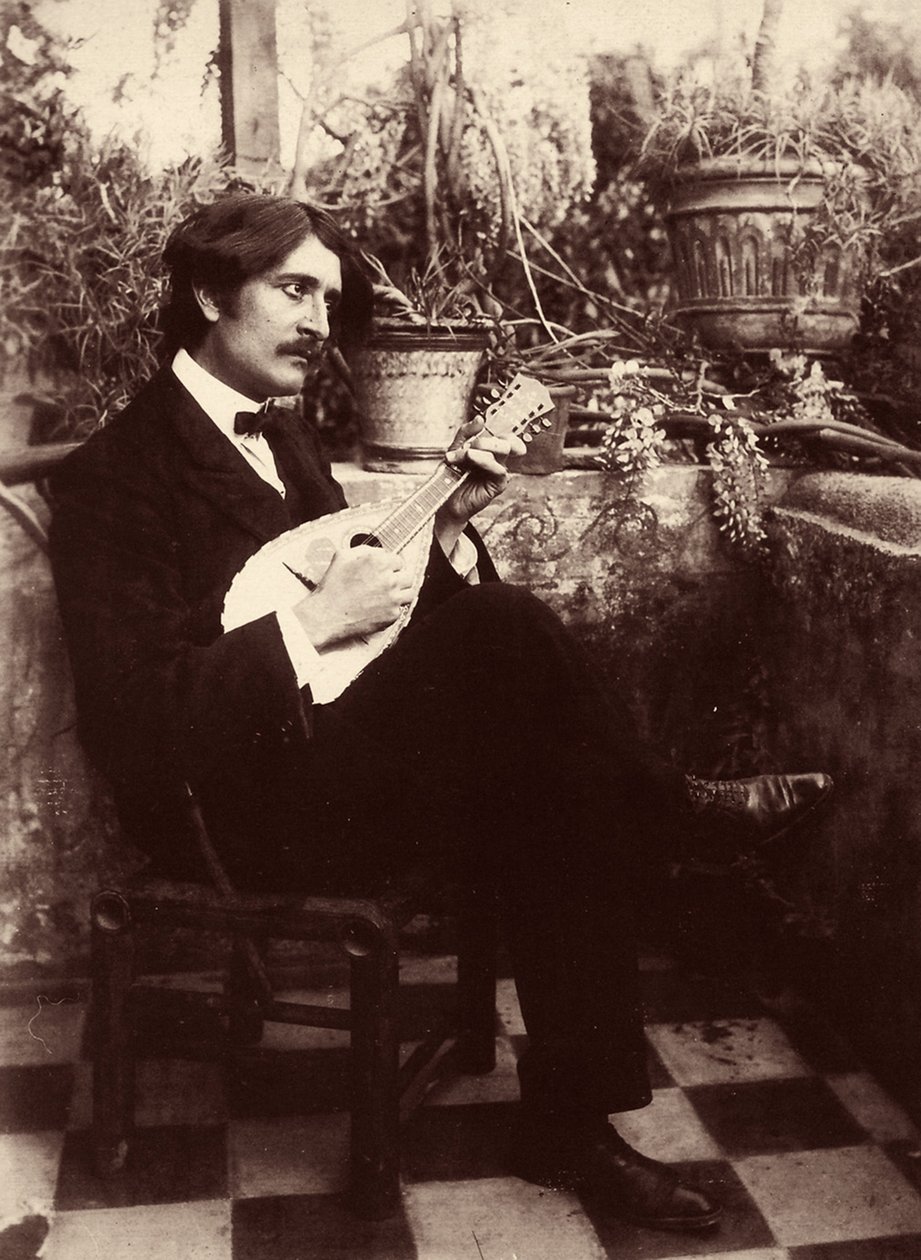 Porträtt av Guglielmo Plüschow, ca 1890 av Baron Wilhelm von Gloeden