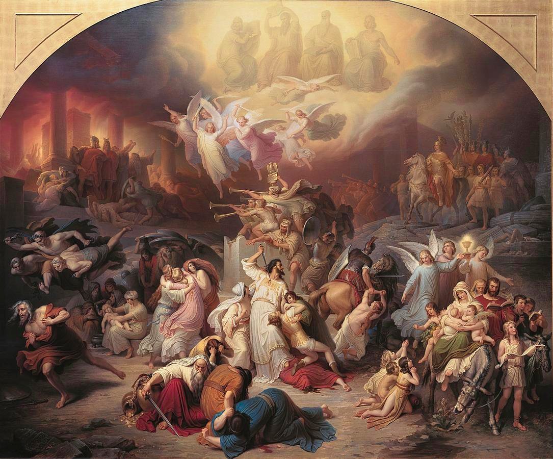  Zerstorung Jerusalems durch Titusn  av Wilhelm von Kaulbach