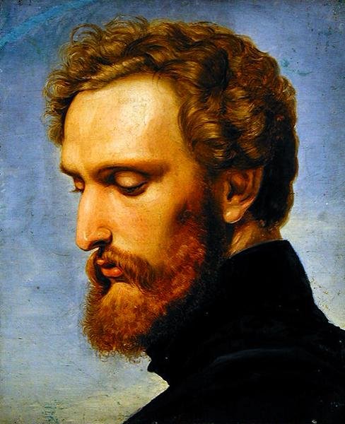 Porträtt av Heinrich Heinlein (1803-85) av Wilhelm von Kaulbach