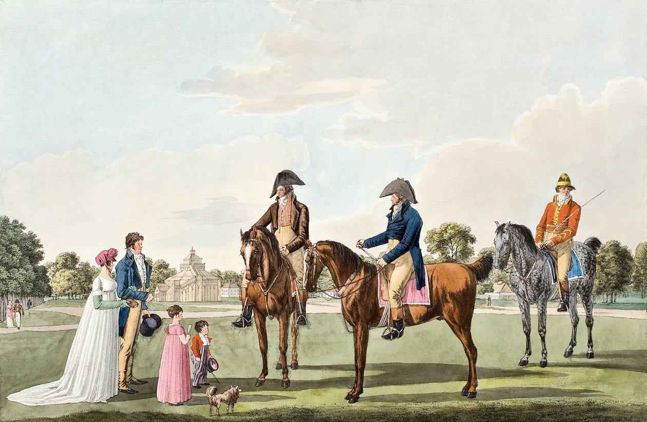 Underhållning till häst i Prater vid panoramautsikten av Wilhelm Alexander Kobell