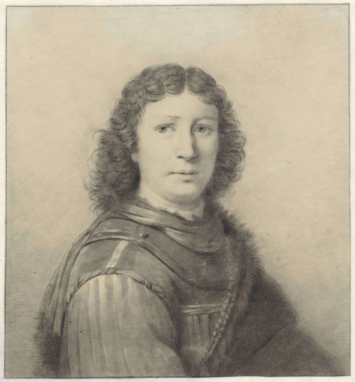 Porträtt av en ung man med krage och kedja av Wilhelm Adrian Netscher