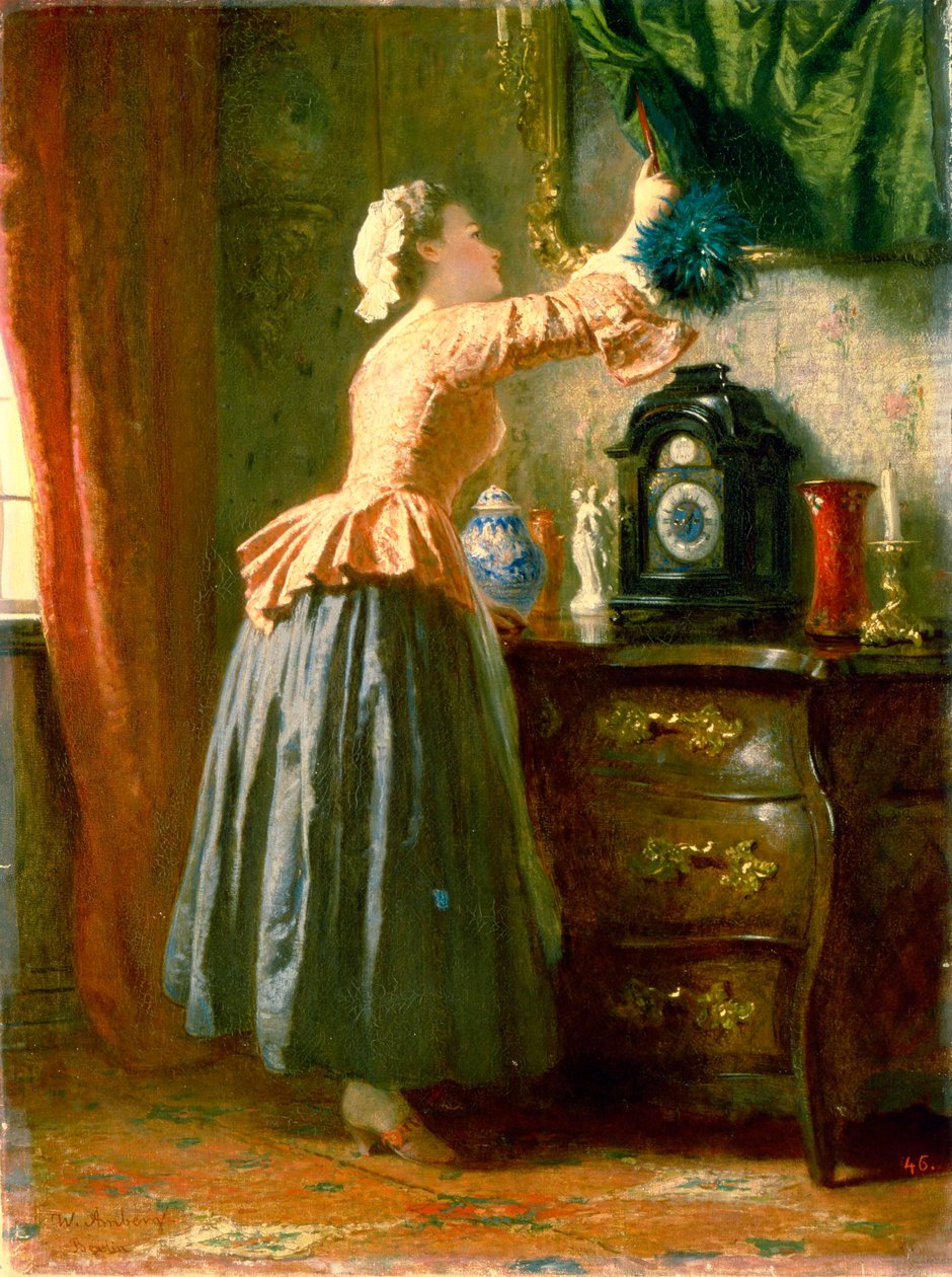 En piga, 1800-talet. av Wilhelm Amberg