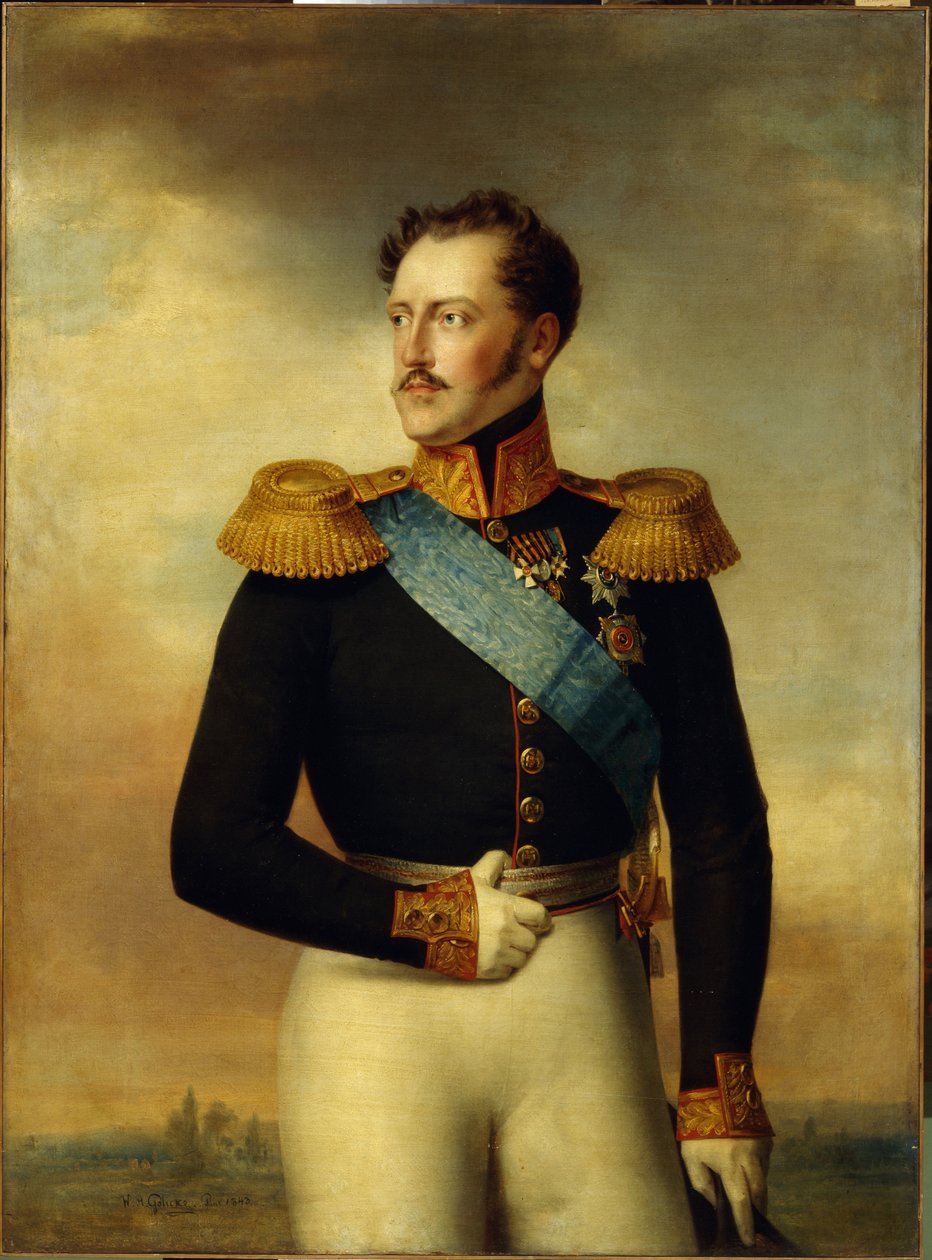 Porträtt av kejsar Nicholas I av Wilhelm August Golicke
