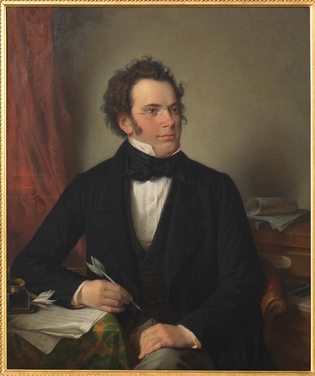 Porträtt av Franz Schubert 1797-1828, 1875. av Wilhelm August Rieder