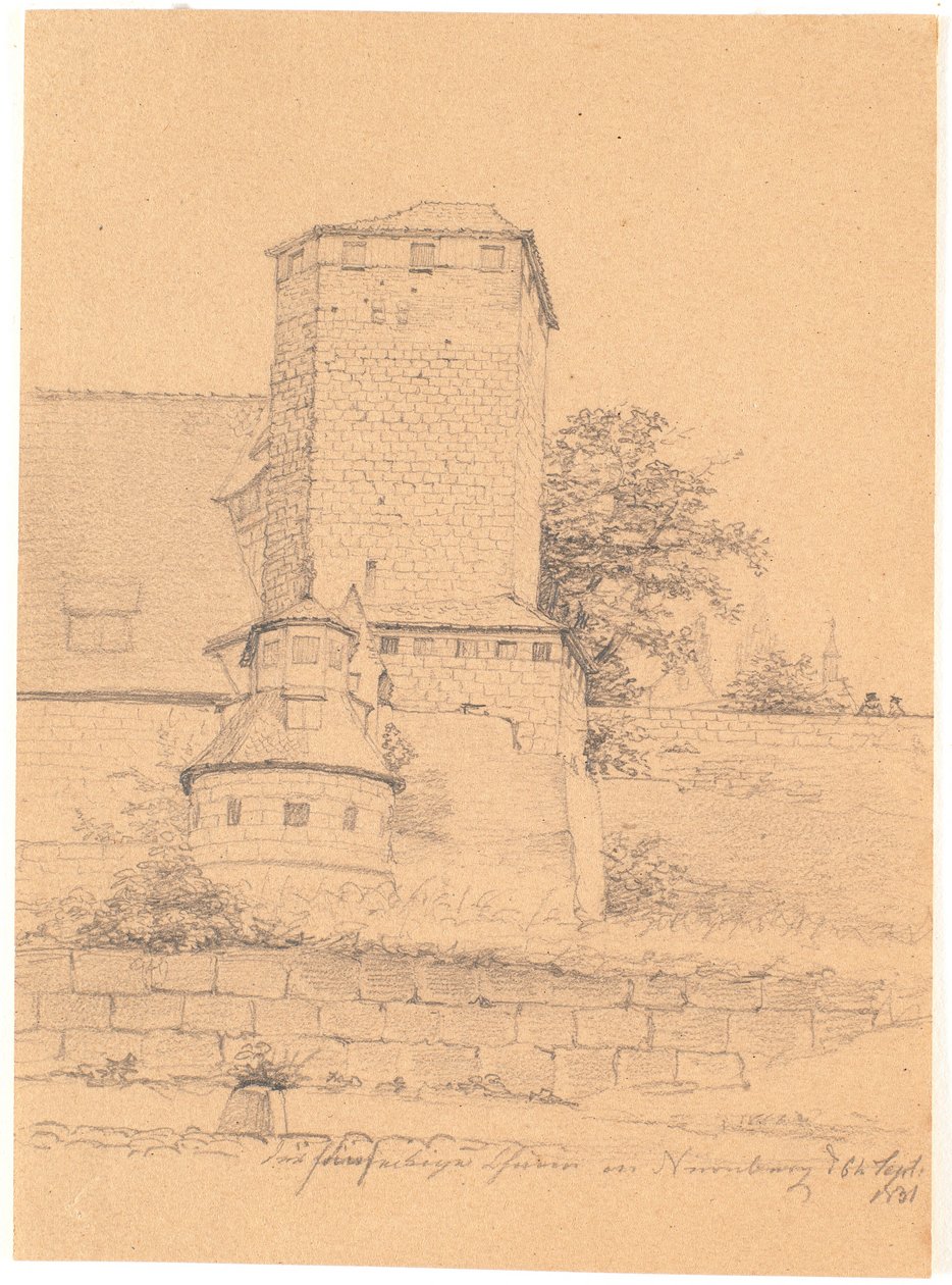 Tornbyggnad. Nürnberg av Wilhelm Bendz