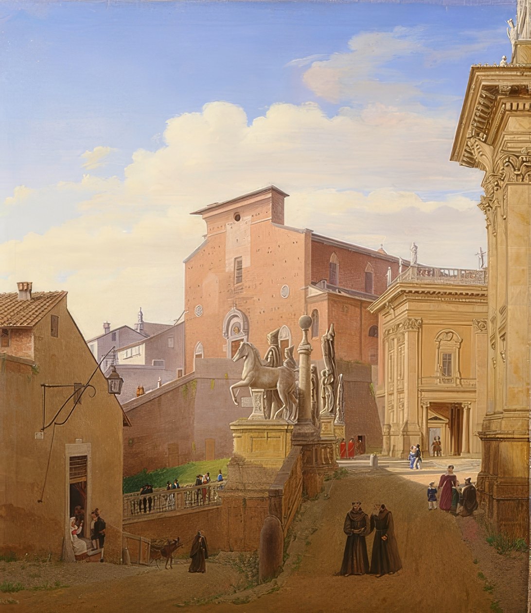 Santa Maria Maggiore Aracoeli i Rom 1831 av Wilhelm Brücke
