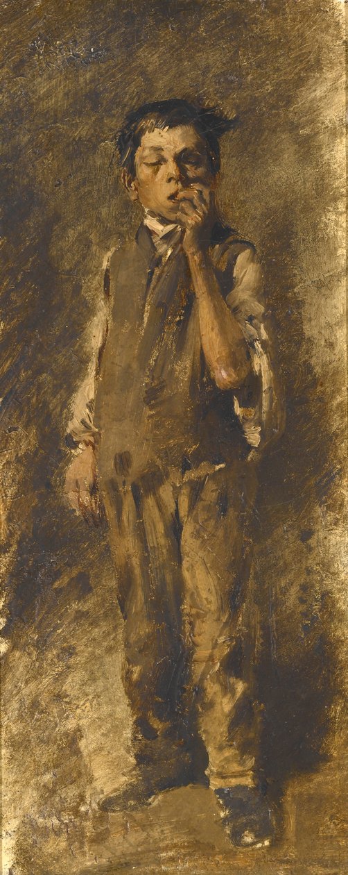 Junge, der an seinen Nägeln kaut av Wilhelm Busch