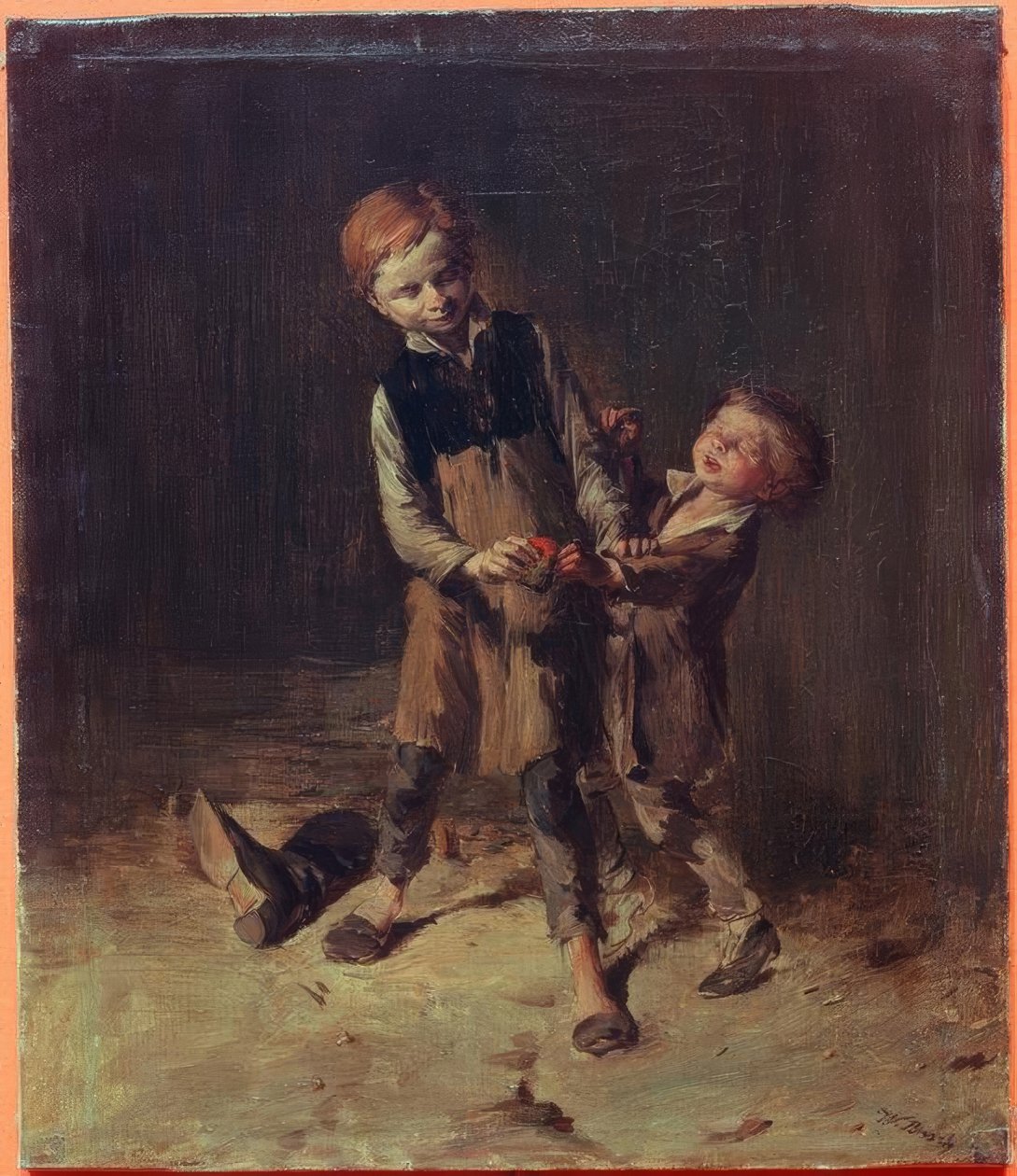 W.Busch, två skomakarpojkar slåss .. av Wilhelm Busch