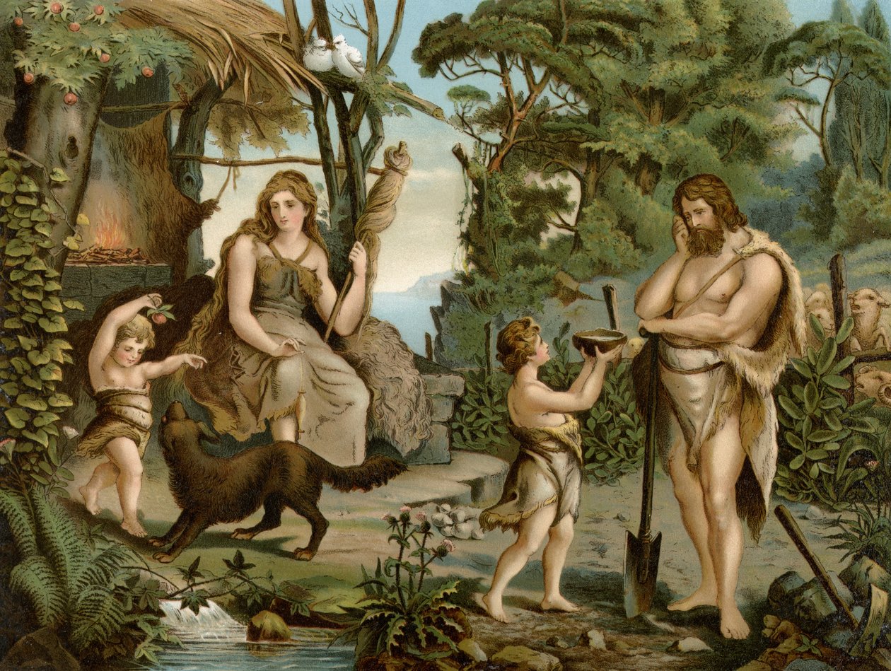 River of Expulsion (färg litho) av Wilhelm Ebbinghaus
