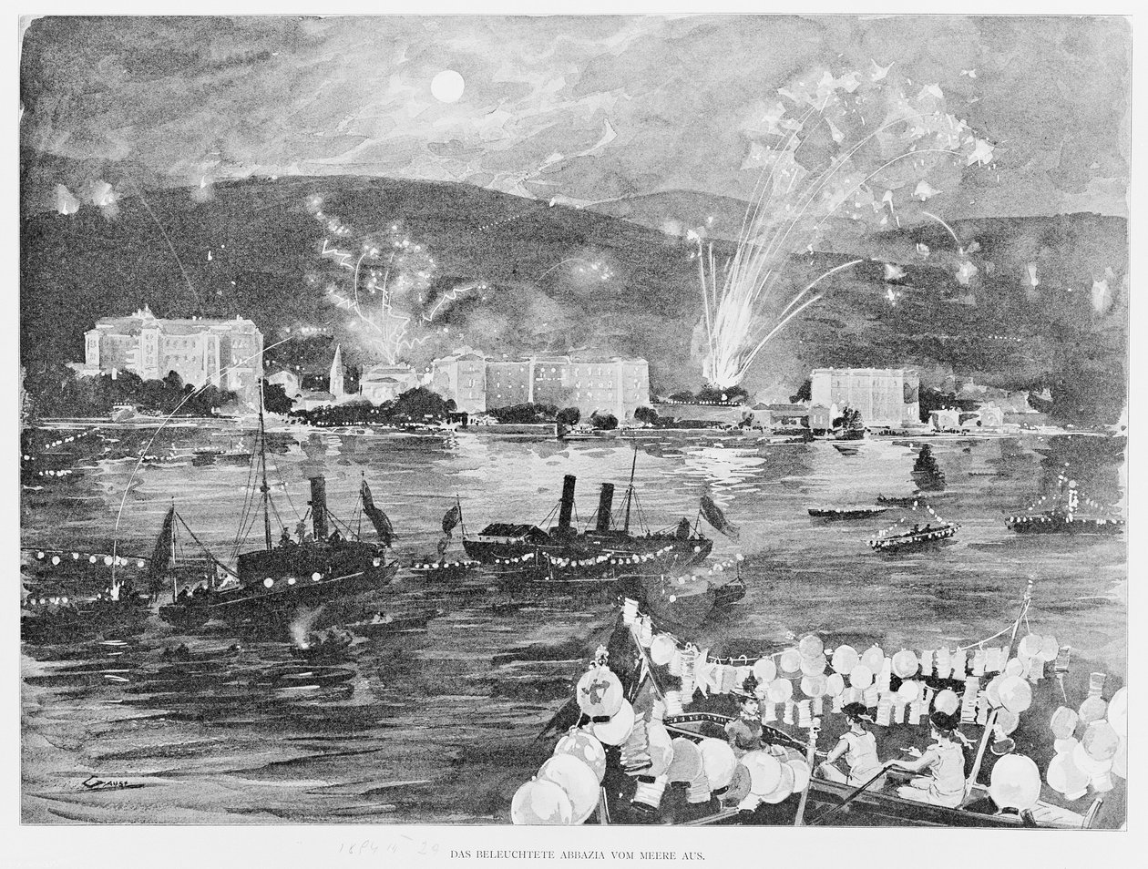 Kejsar Franz Joseph I och kejsar Wilhelm II i Opatija av Wilhelm Gause