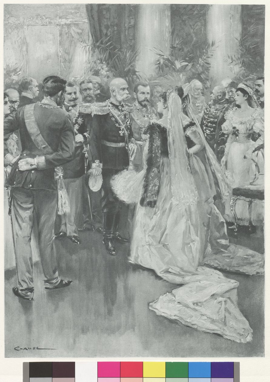 Kejsar Frans Josef I och tsar Nikolaus II i Petersburg efter den stora högtidliga middagen av Wilhelm Gause