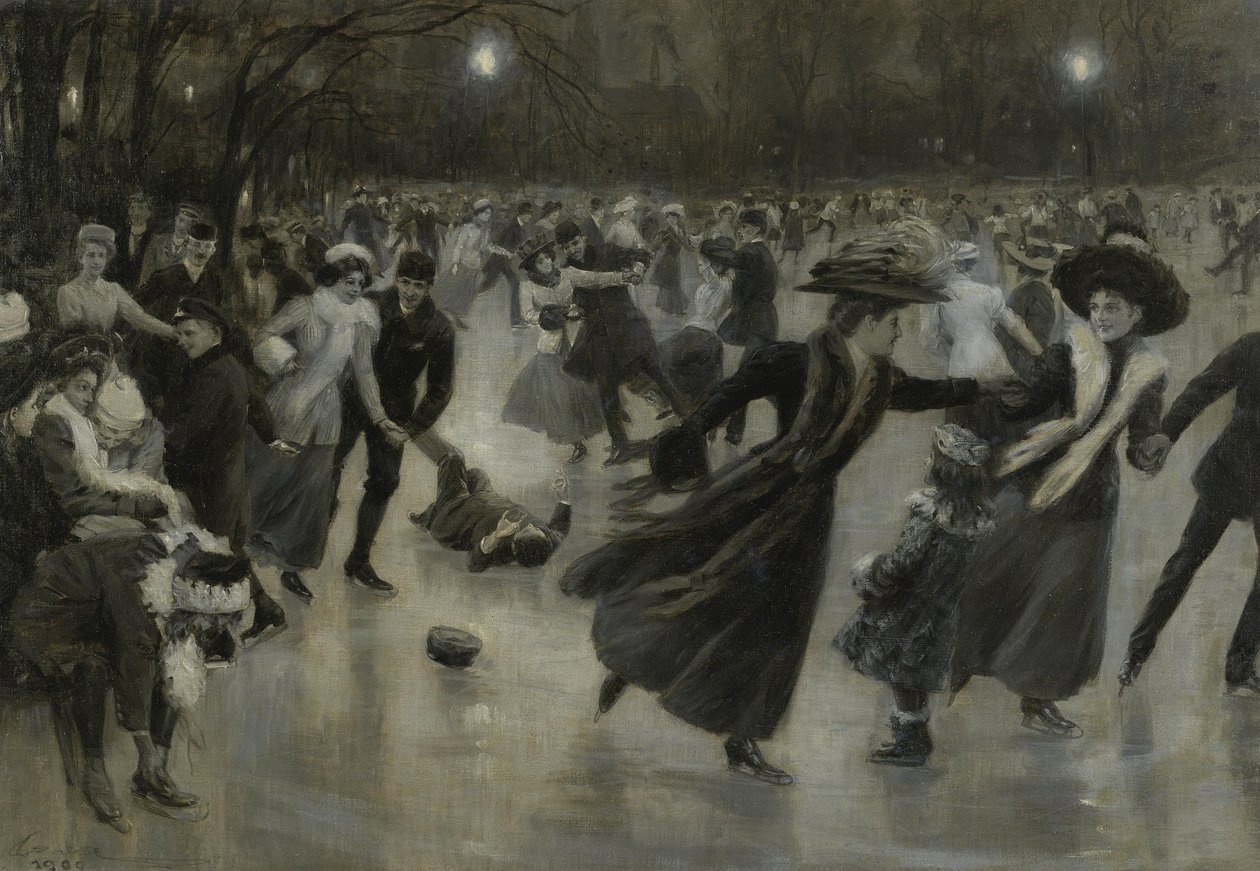 Fest på isen, 1909 av Wilhelm Gause