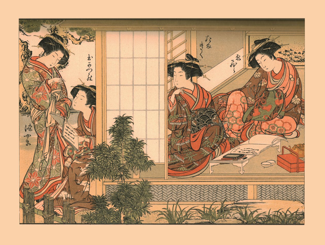 Japanska skönheter, 1776, 1886 av Wilhelm Greve