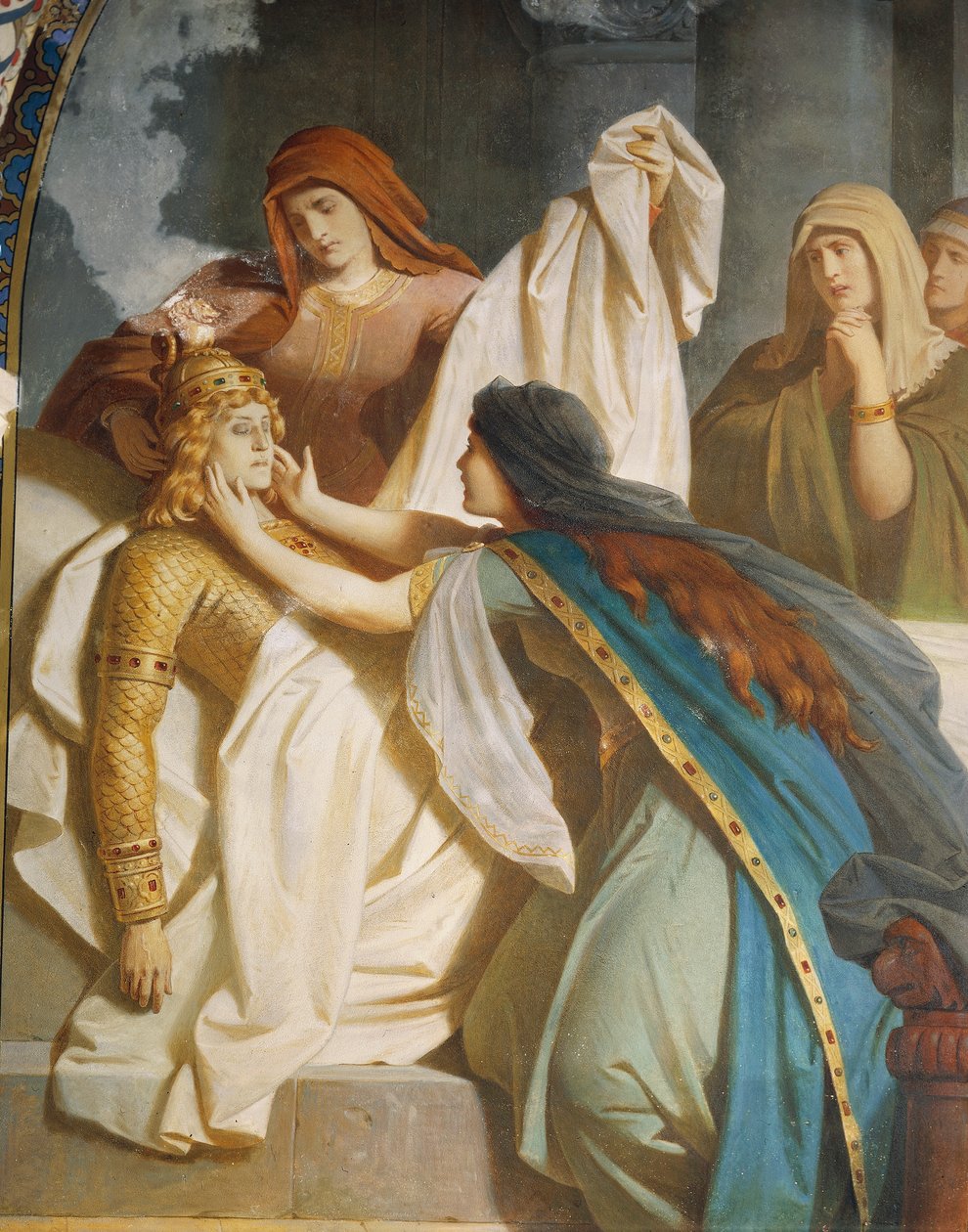 Sigurds död, från Sigurd Saga, Nedre salen, c.1882-83 (väggmålning) av Wilhelm Hauschild