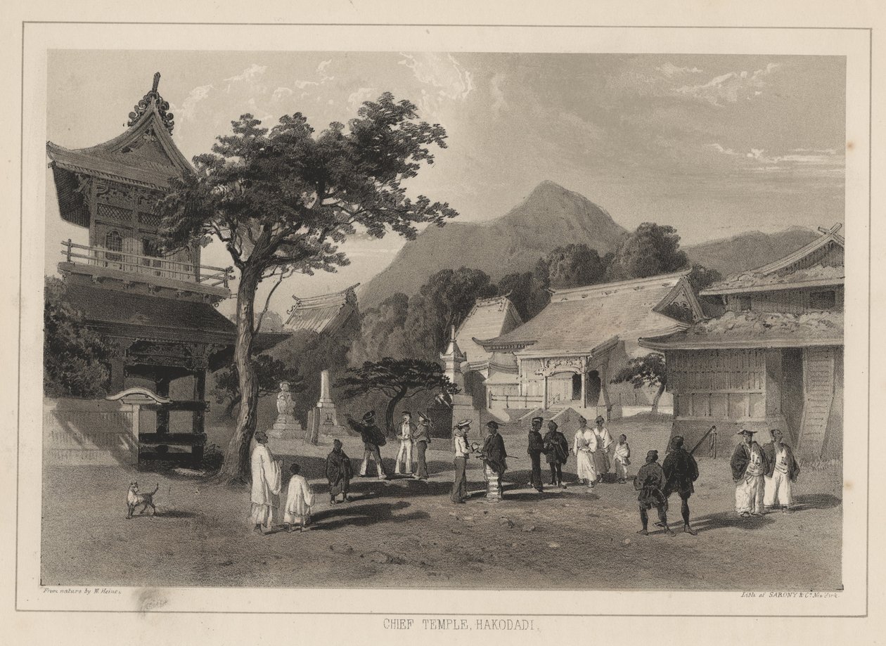Chief Temple, Hakodadi, 1855 av Wilhelm Joseph Heine