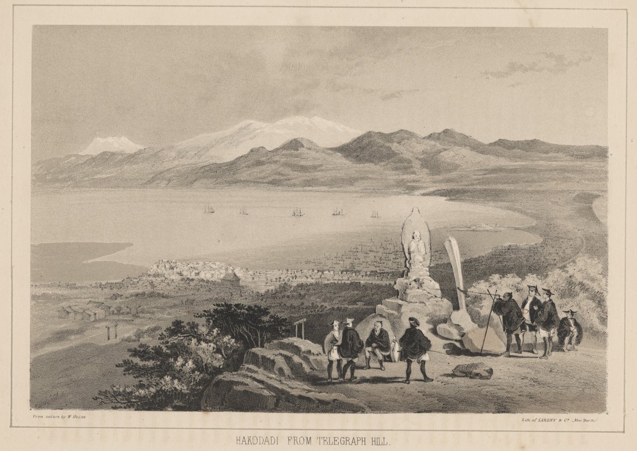 Hakodadi från Telegraph Hill, 1855 av Wilhelm Joseph Heine
