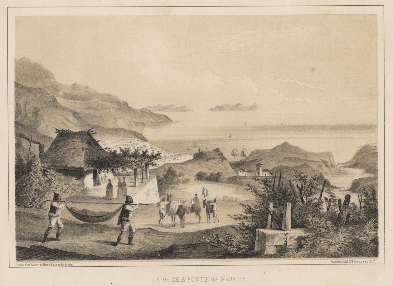 Loo Rock och Pontinha Madeira, 1855 av Wilhelm Joseph Heine
