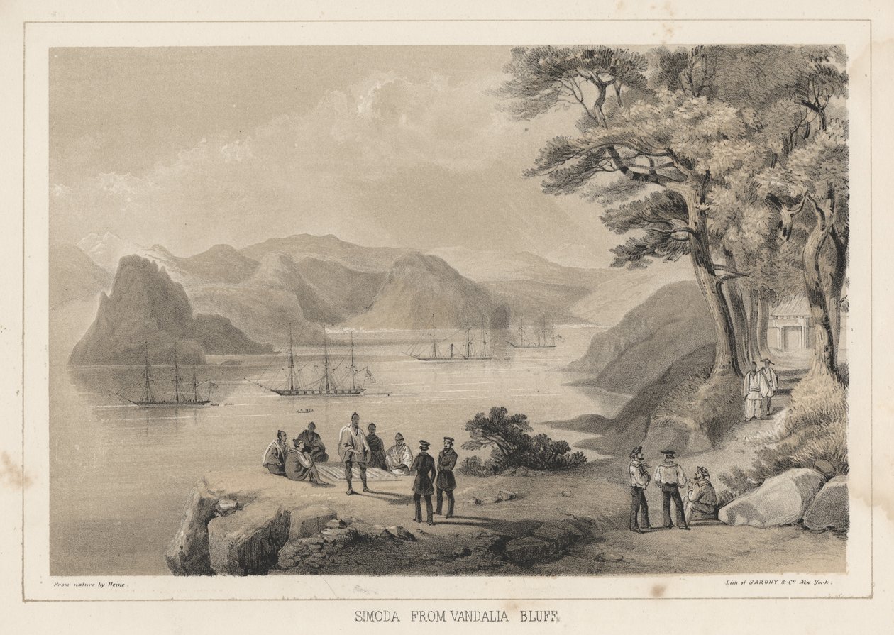 Simoda från Vandalia Bluff, 1855 av Wilhelm Joseph Heine