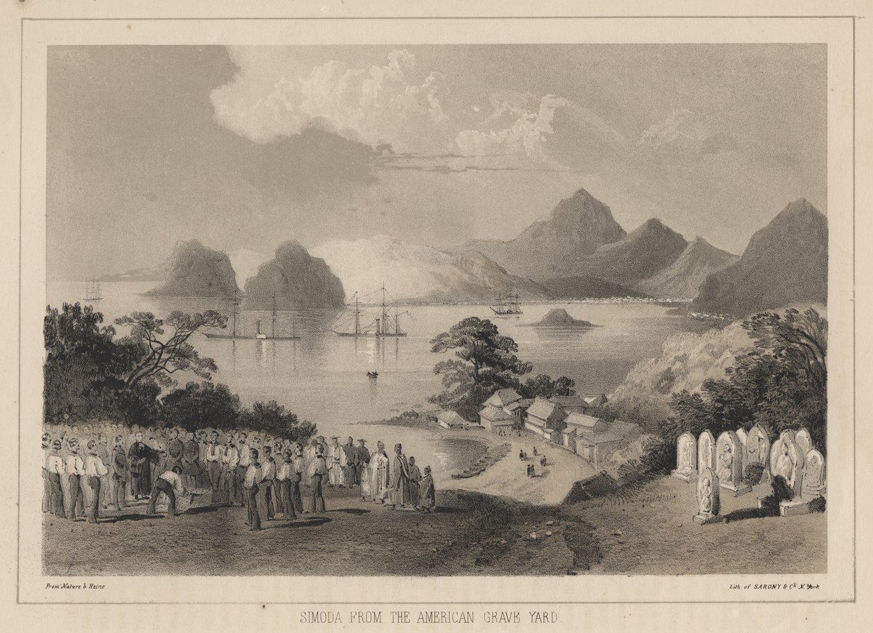 Simoda från America Graveyard, 1885 av Wilhelm Joseph Heine