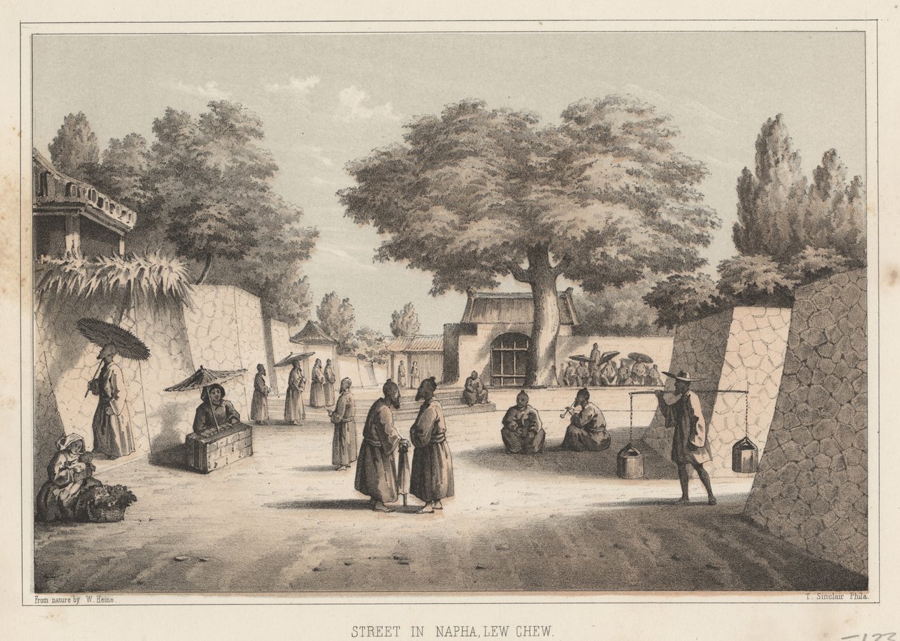 Gata i Napha, Lew Chew, 1855 av Wilhelm Joseph Heine