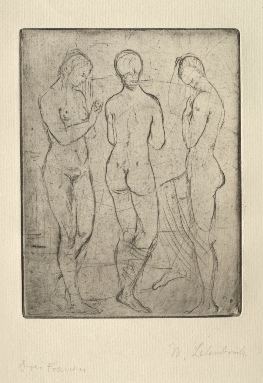 Tre kvinnor av Wilhelm Lehmbruck