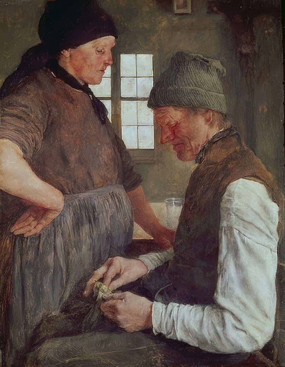 Der Spargroschen. 1879 av Wilhelm Maria Hubertus Leibl