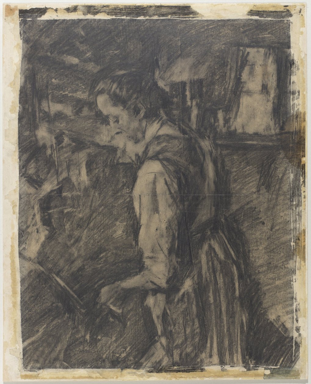 Ung kvinna i köket av Wilhelm Maria Hubertus Leibl
