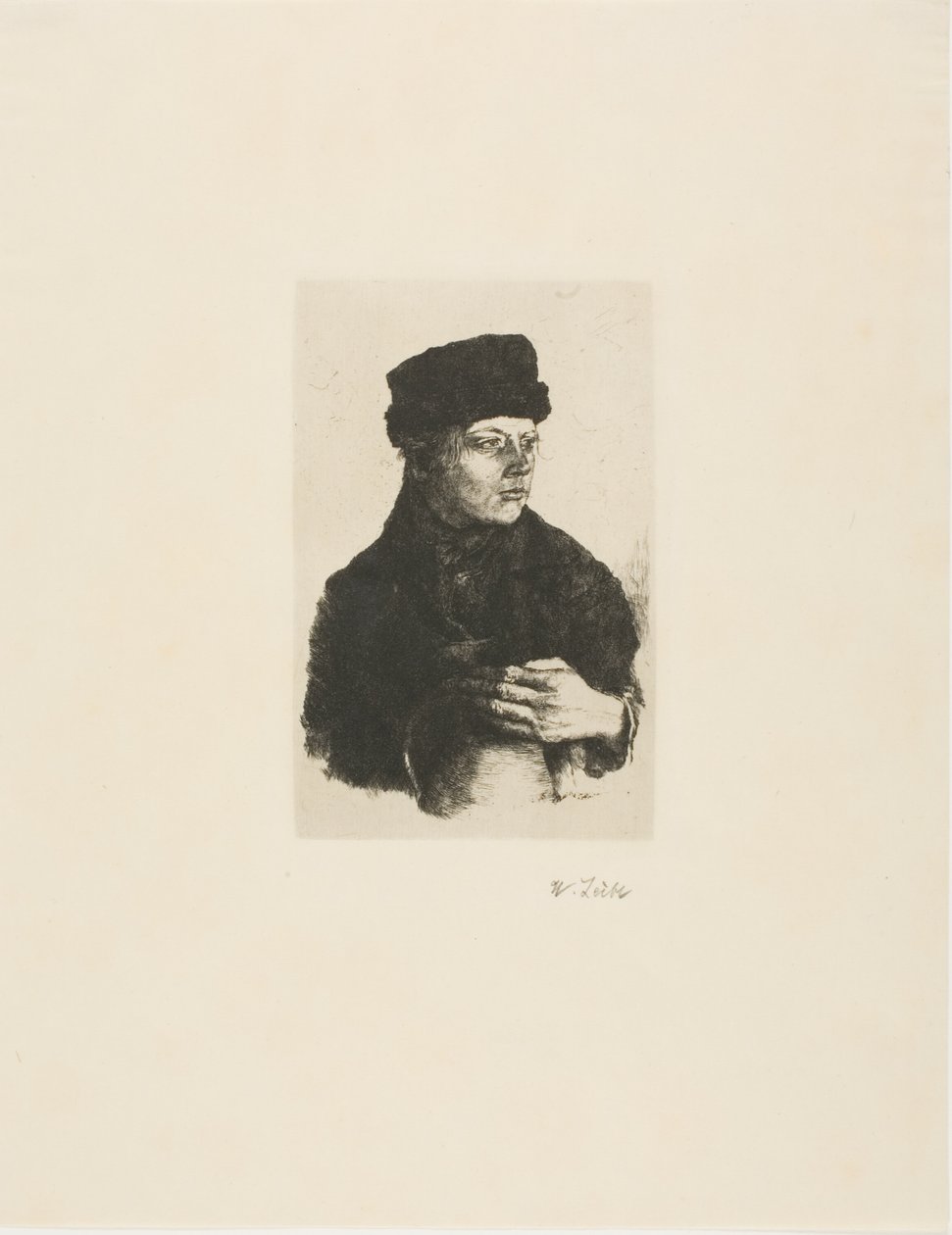 Bondpojke med kanna av Wilhelm Maria Hubertus Leibl