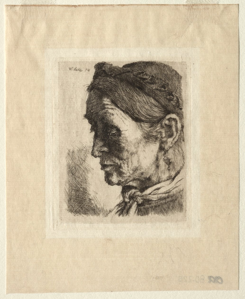 Chef för en bondkvinna, 1874. av Wilhelm Maria Hubertus Leibl