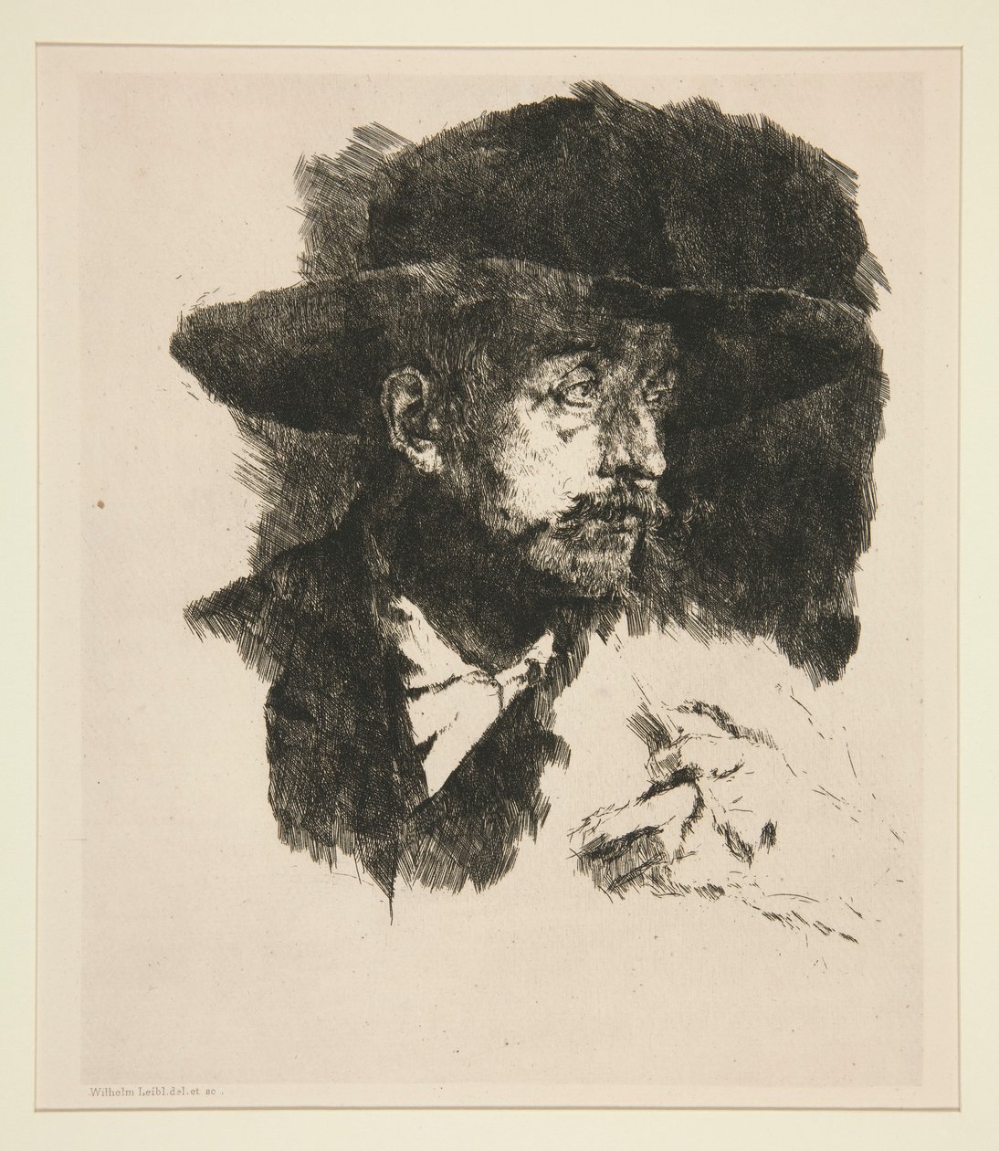 En rökare av Wilhelm Maria Hubertus Leibl