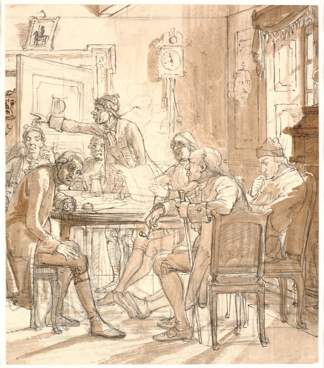 "Collegium Politicum". (Den politiska kannan) av Wilhelm Marstrand