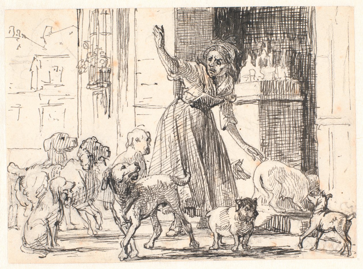 De påträngande friarna av Wilhelm Marstrand