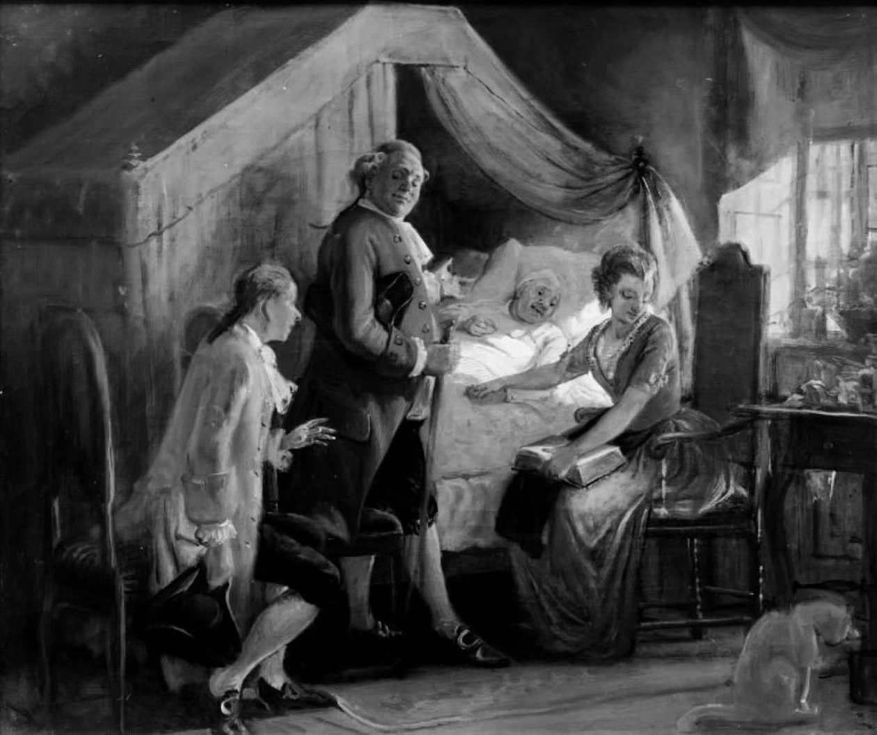 En förlovning vid sjukbädden av Wilhelm Marstrand