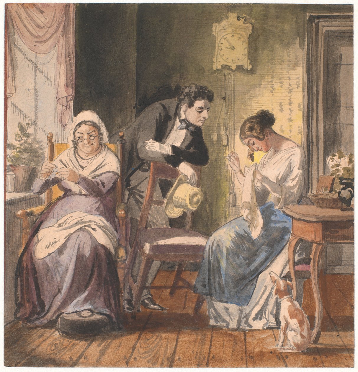 Ett besök (Ett besök från vardagen) av Wilhelm Marstrand