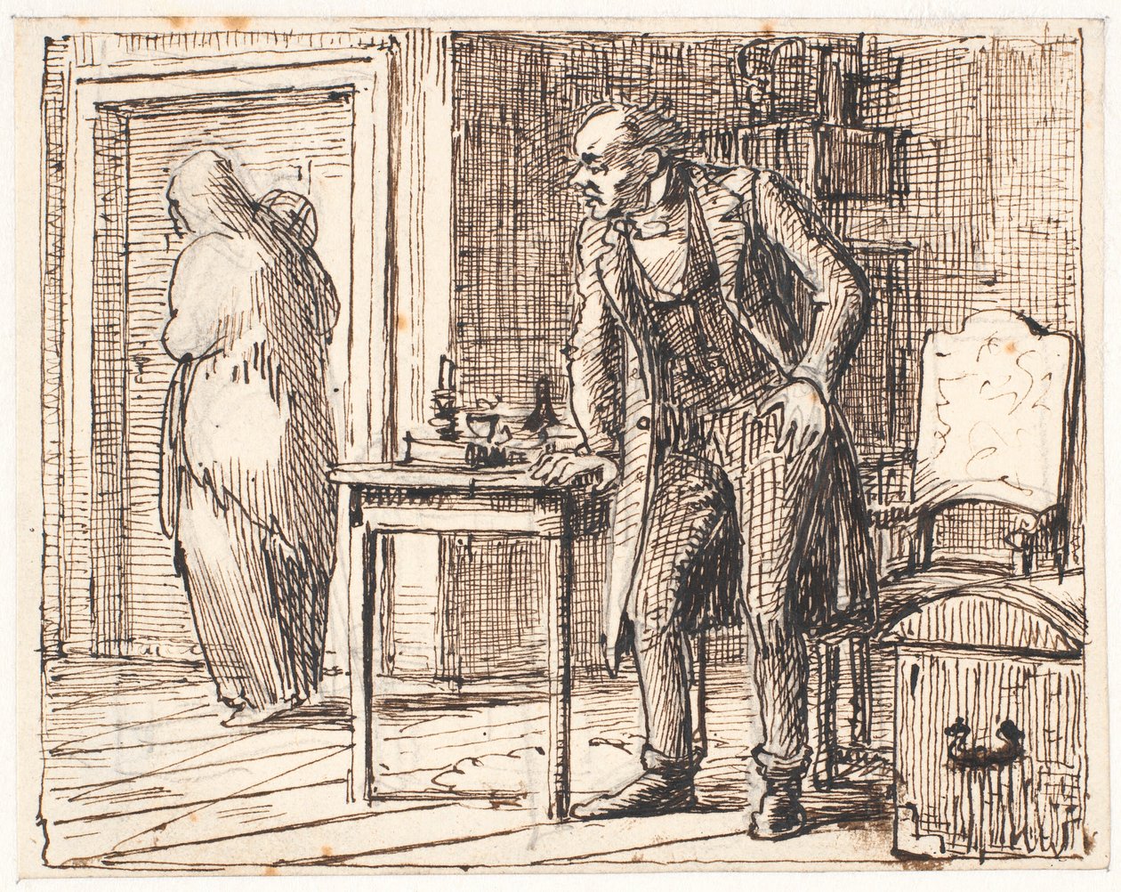 Snålen och den fattiga frun av Wilhelm Marstrand
