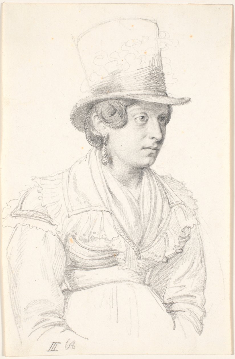 Italiensk kvinna med hög hatt av Wilhelm Marstrand