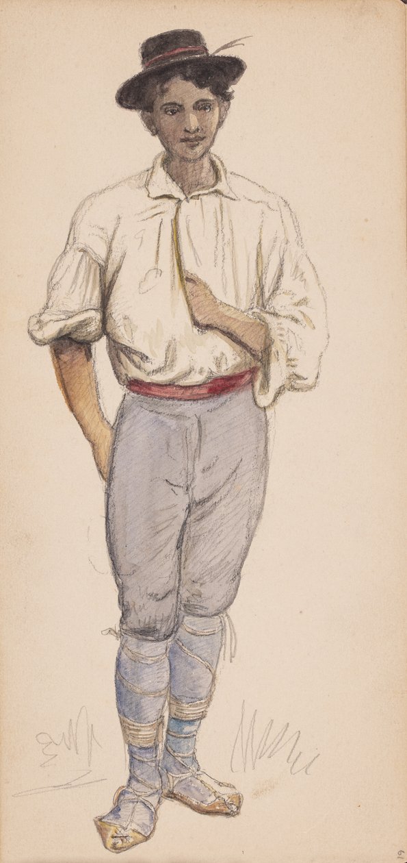 Italiensk bonde eller herde av Wilhelm Marstrand