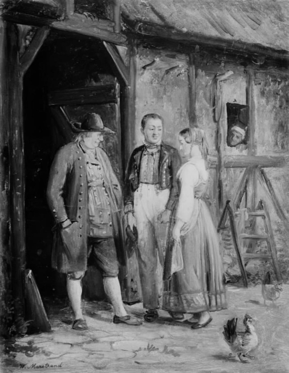 Flickvännen presenteras av Wilhelm Marstrand