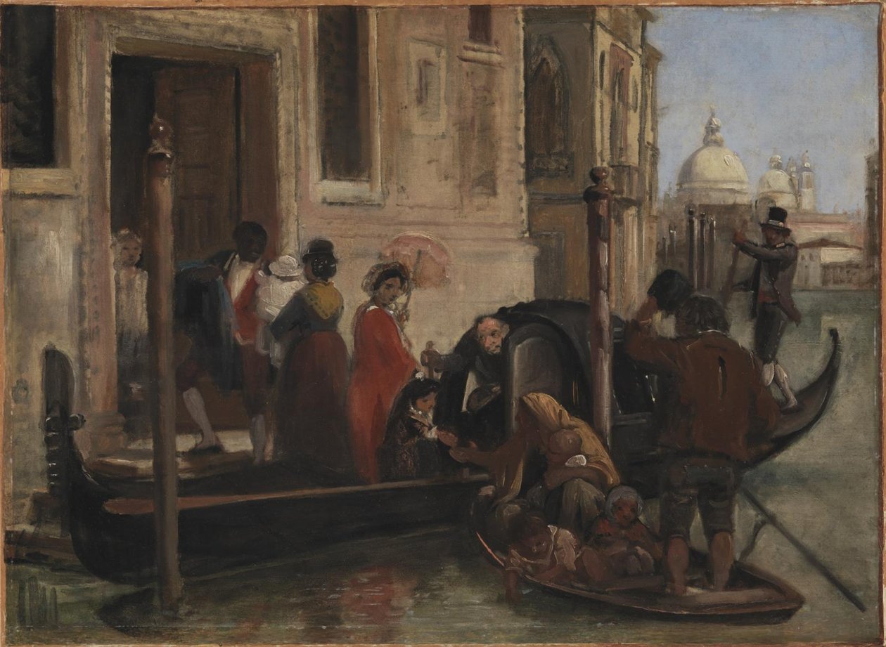 Landar i Venedig. I Avståndet S. Maria delle Salute av Wilhelm Marstrand